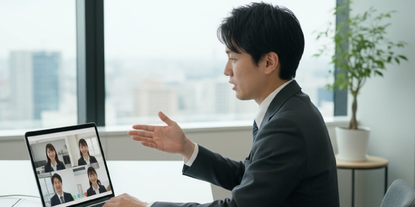 ミーティングを行っている画像