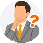 考えている人の画像